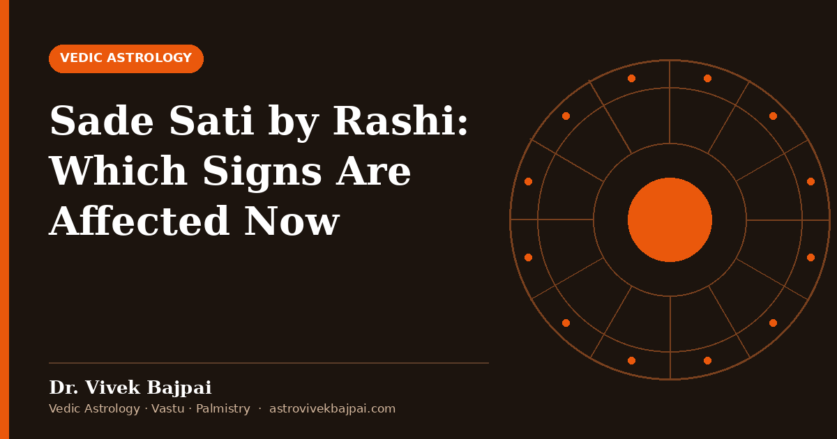 Cover image: "Sade Sati by Rashi: Which Signs Are Affected Now" by Dr. Vivek Bajpai