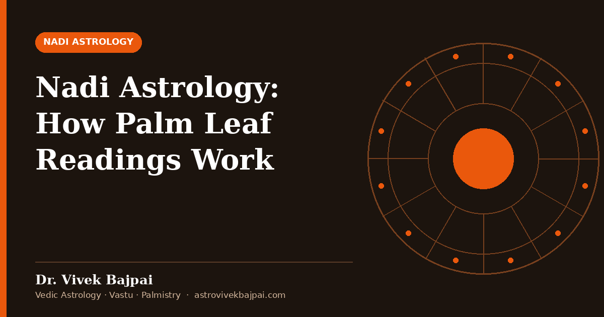 Cover image: "Nadi Astrology: How Palm Leaf Readings Work" by Dr. Vivek Bajpai