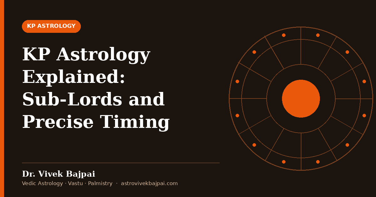 Cover image: "KP Astrology Explained: Sub-Lords and Precise Timing" by Dr. Vivek Bajpai