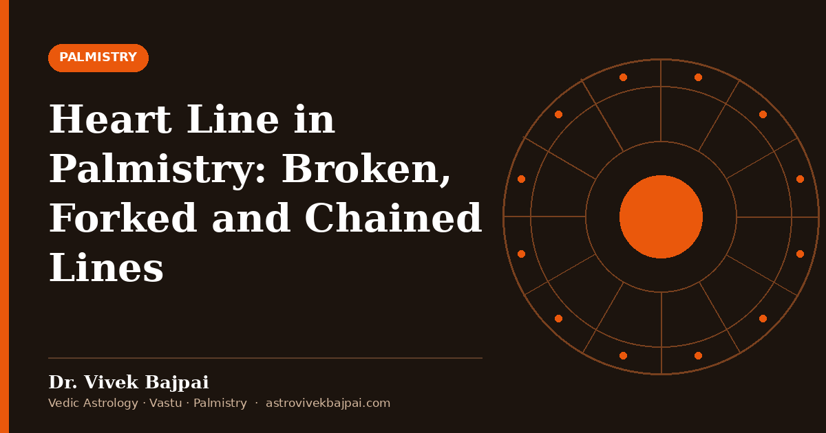 Cover image: "Heart Line in Palmistry: Broken, Forked and Chained Lines" by Dr. Vivek Bajpai