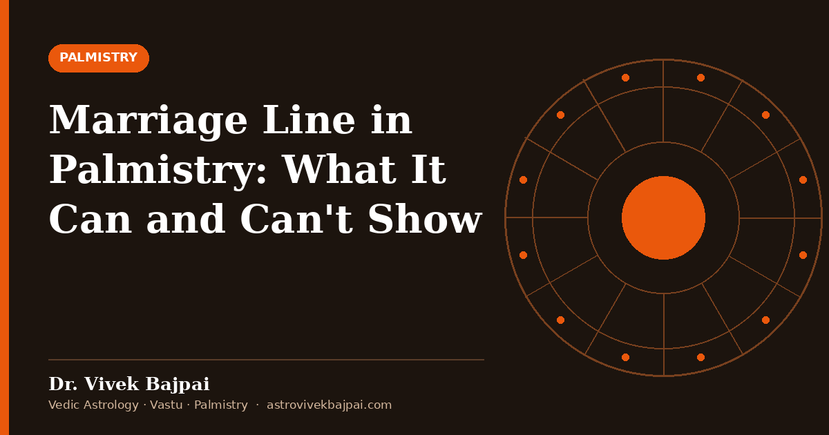 Cover image: "Marriage Line in Palmistry: What It Can and Can't Show" by Dr. Vivek Bajpai