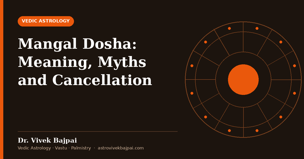 Cover image: "Mangal Dosha: Meaning, Myths and Cancellation" by Dr. Vivek Bajpai