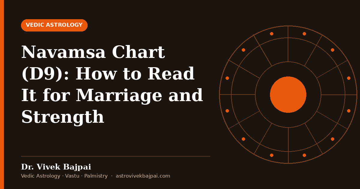 Cover image: "Navamsa Chart (D9): How to Read It for Marriage and Strength" by Dr. Vivek Bajpai